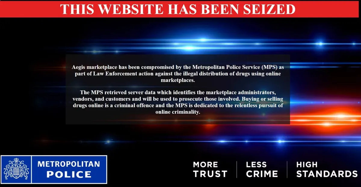 Met Police Infiltrate AEGIS Marketplace, Seize Website