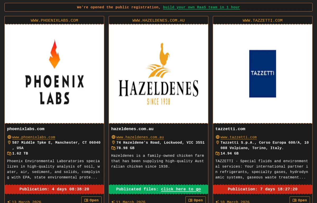 DragonForce Ransomware Group Publishes Hazeldenes Data on Dark Web